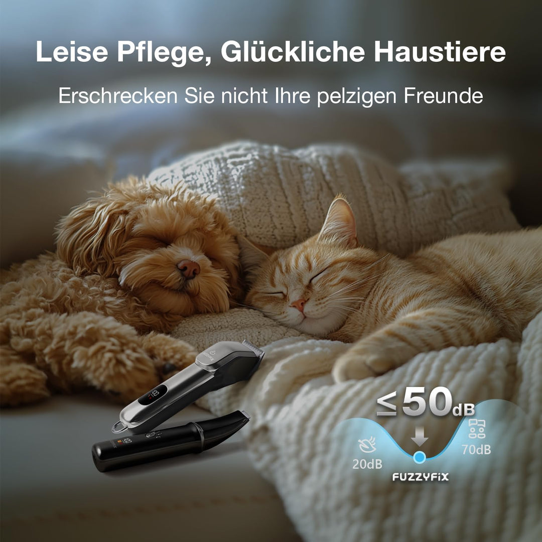 Hundeschermaschine 3 in1 Set, Schermaschine Hund Haarschneidemaschine für Dichtes Verfilztem Fell,Le