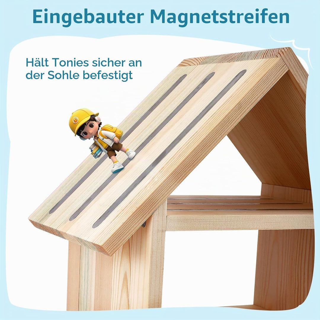 to-nie Regal Kinderzimmer Hausform für bis zu 85 to-nie - to-niebox Regal für to-nie Box und Figuren