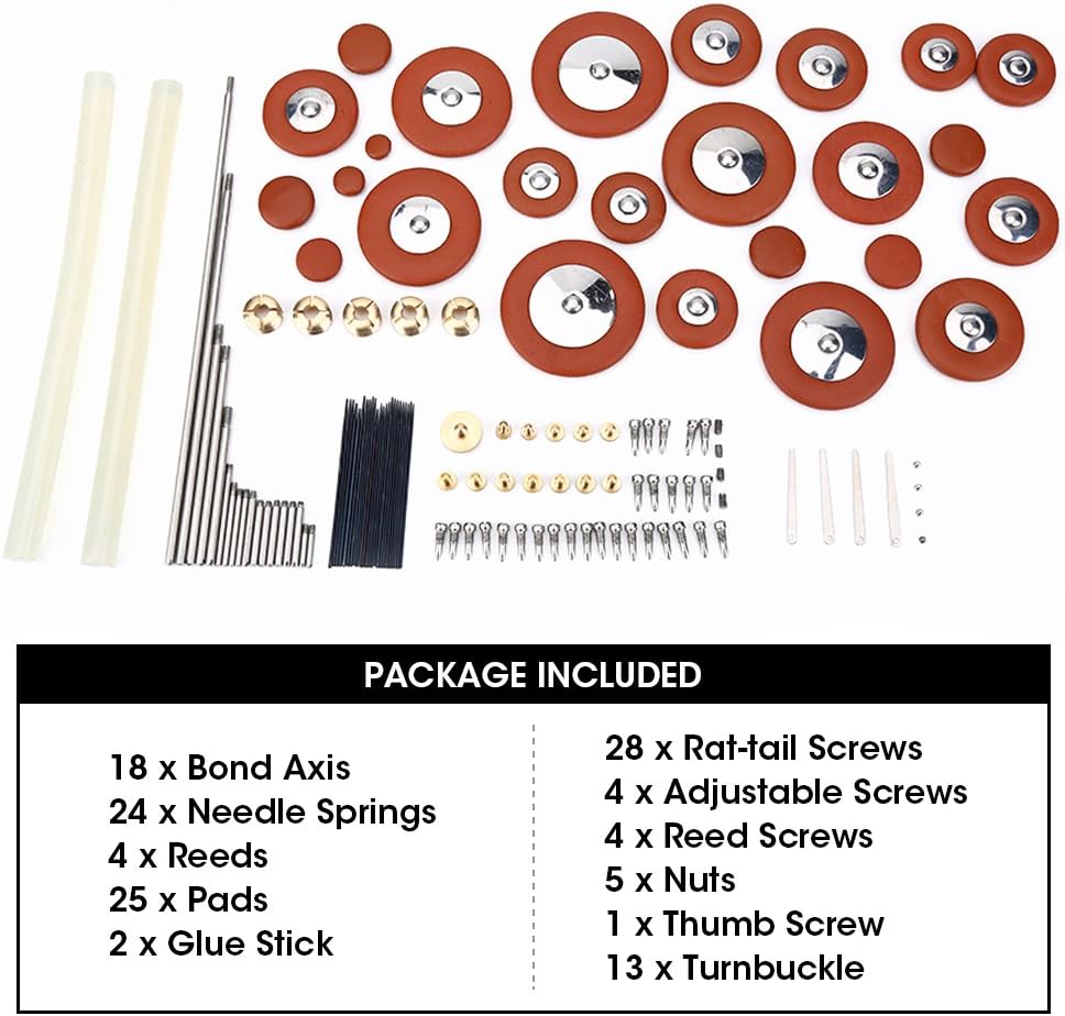 Dilwe Altsaxophon Repair Tools, Alt Sax Musical Instrument Schrauben Pad Mutter DIY Zubehör