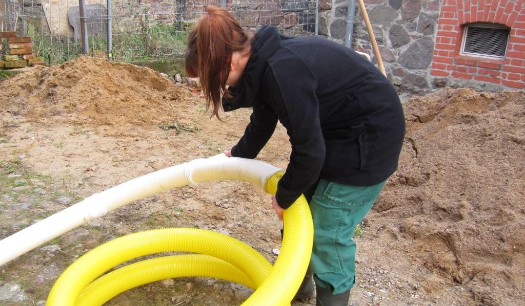 10m Drainagerohr DN80 gelb gelocht und 10m Filterschlauch F80 Profi-Set