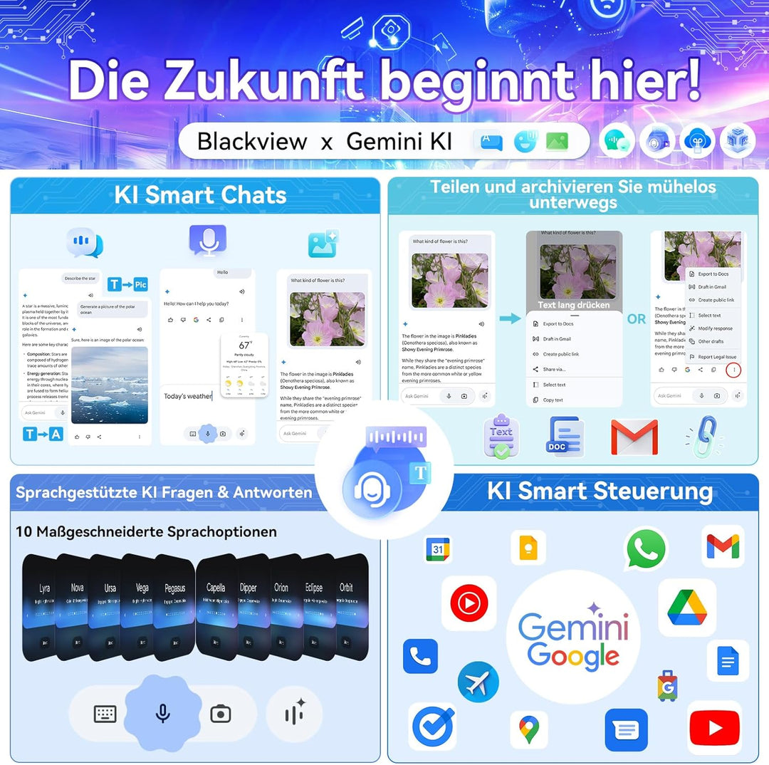 Blackview Tab90 WiFi Android 14 Tablet 11 Zoll,12GB RAM 128GB Speicherplatz(2TB TF),Grosses Display
