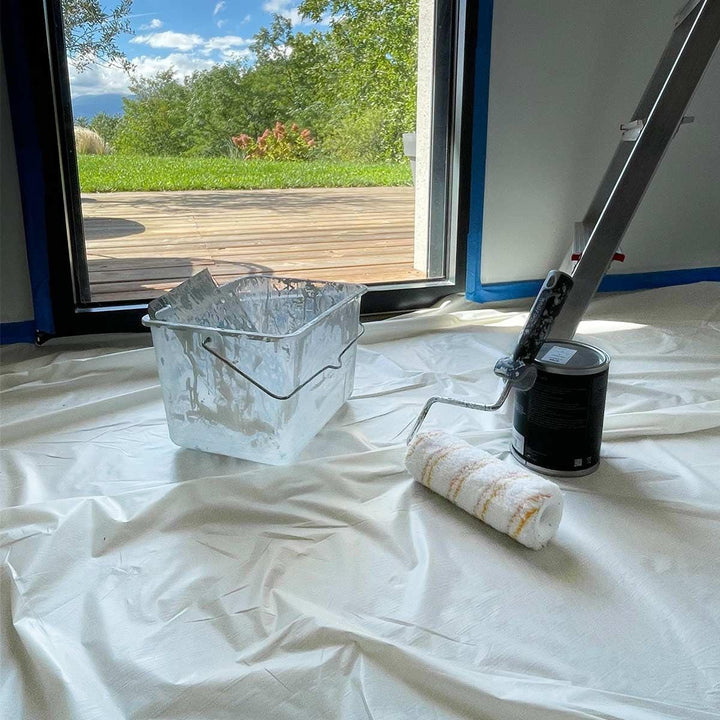Abdeckplane Malerei in Rolle 80 Mikron Rolle – Kunststoff transparent – Schutz Malerei – Schutz Baus