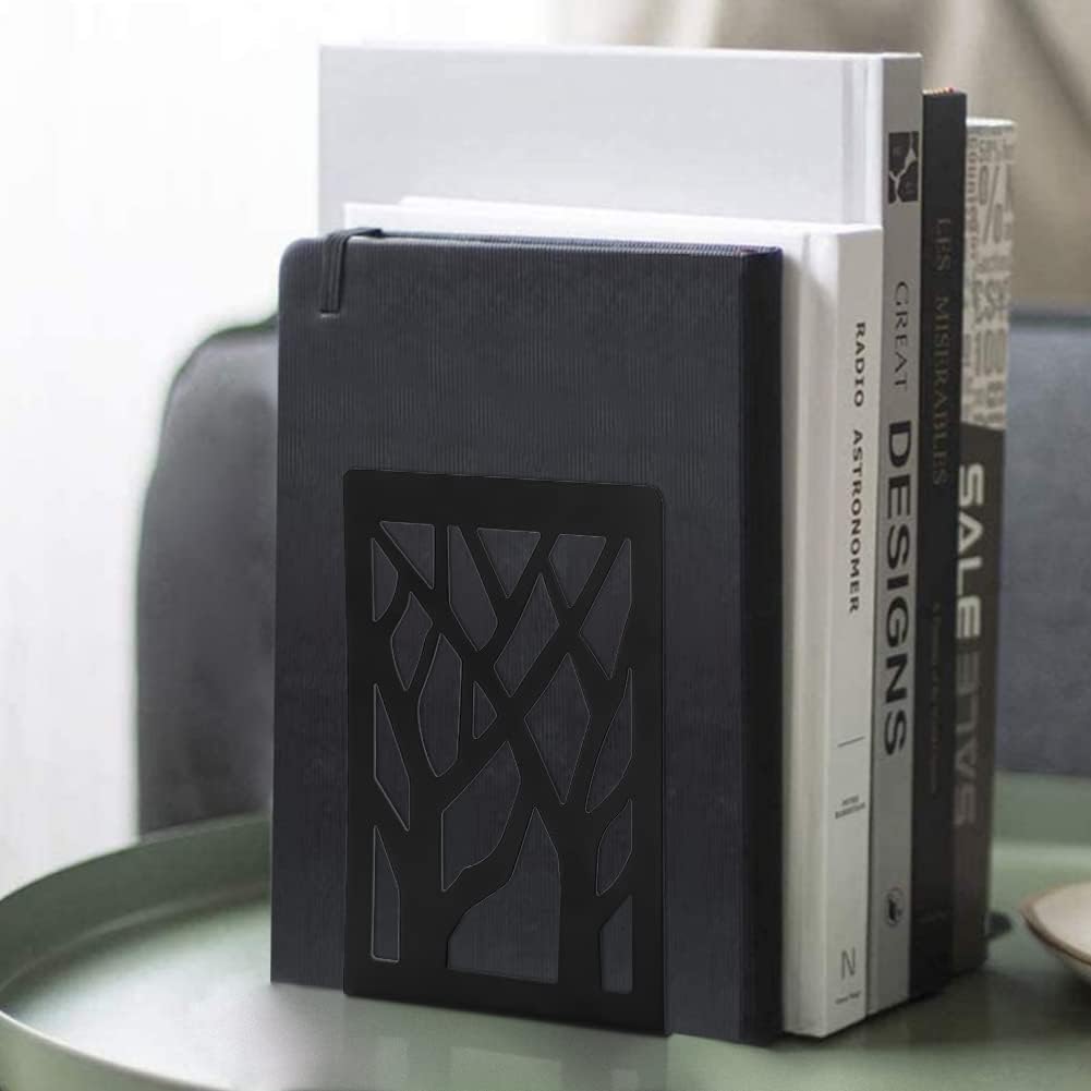 DIFIT Buchstütze, 5 Parr(= 10 Stück) Metall Buchstützen, Schwarz Bücherstütze Book Holder, Bücherhal