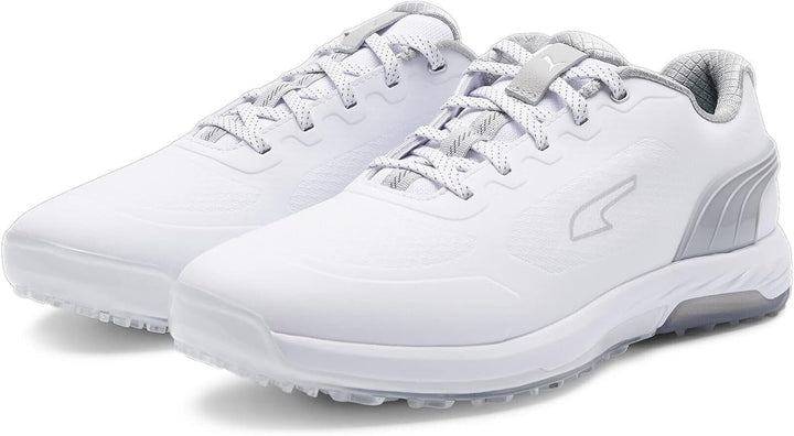 PUMA Herren Alphacat Nitro Golfschuh 41 EU Puma White Flat Light Gray Puma Silver, 41 EU Puma White