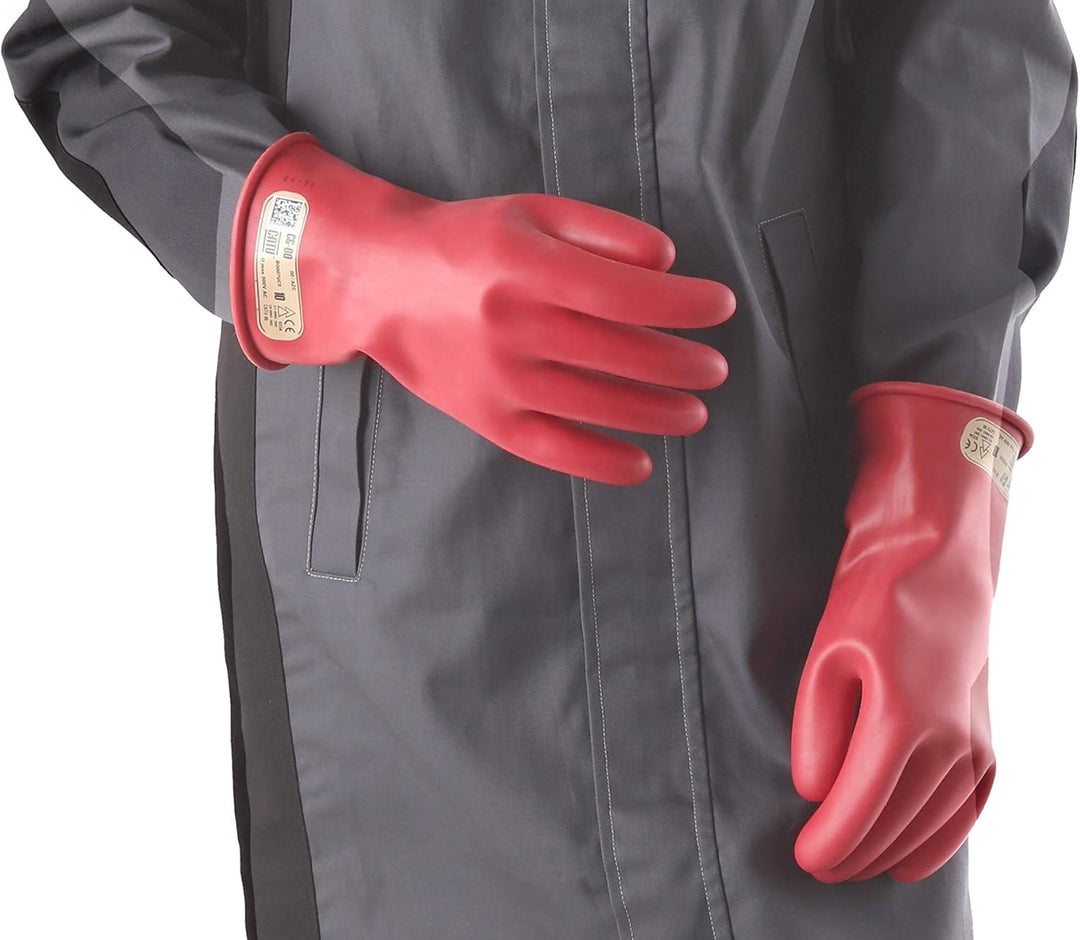 CATU CG-00-10-R-28 Isolierende Gummihandschuhe, Grösse 10, 28 cm Länge, Klasse 00, Betriebsspannung