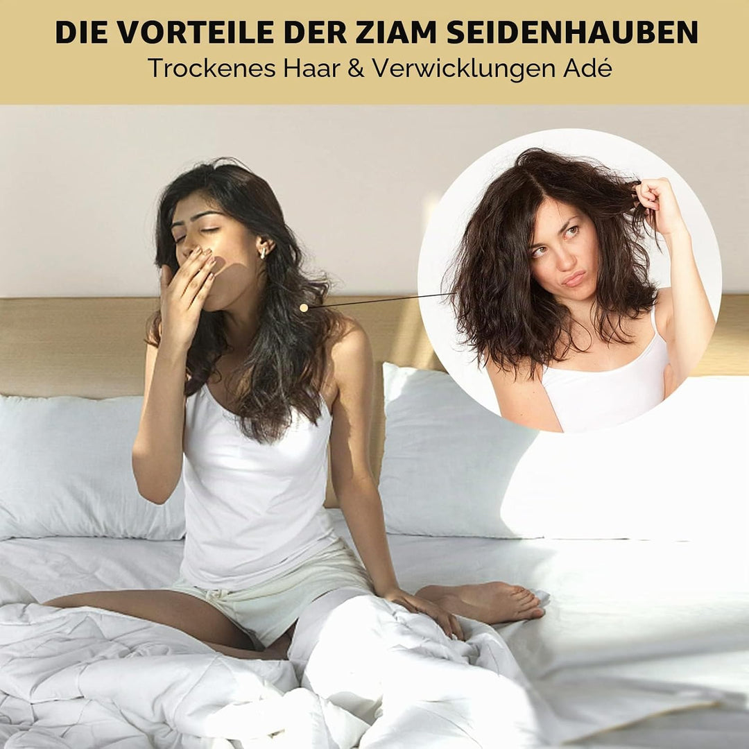 ZIMASILK 22 Momme Schlafhaube aus 100% Maulbeerseide für Frauen, Haarpflege, natürliche Seide zum Sc