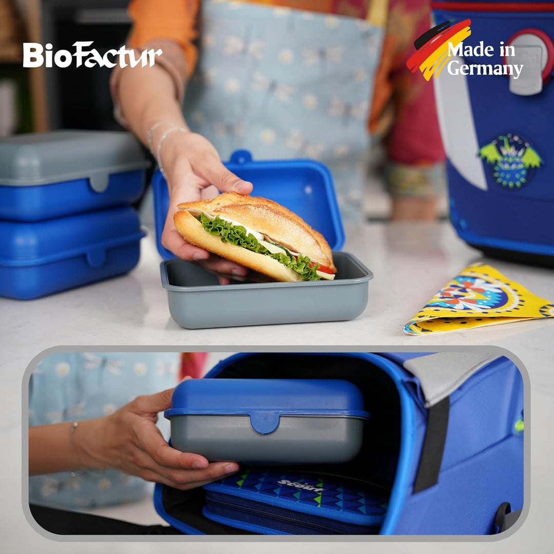 BioFactur Brotdose Erwachsene,Kinder | 3er Jausenbox Kinder | BPA Frei Vesperbox | Butterbrotdose Sp
