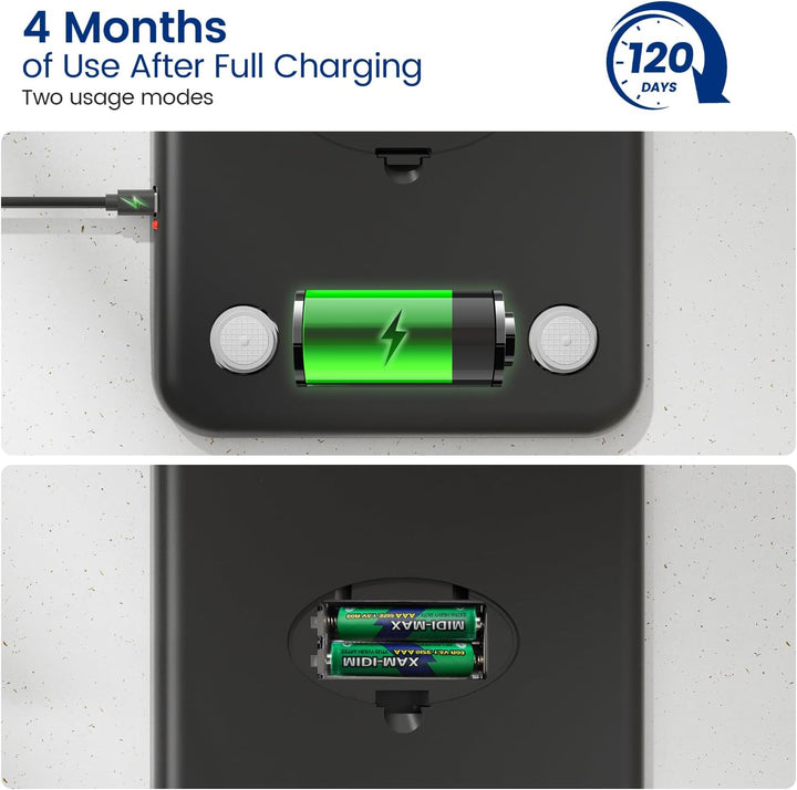 Wiederaufladbar Digitale Küchenwaage, USB C Elektronik Küchenwaage, 15 kg Hochpräzise 1g/0.1oz Leben