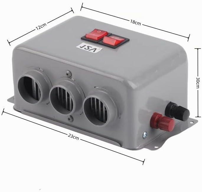 Autoheizung, 12V Kompaktautoheizung 3-Loch 600W - 800W Winterschnelle Heizung Wärmer Frost Entfernen