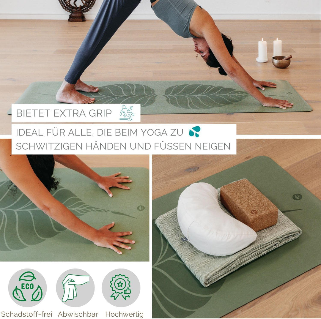 Bodhi Yogamatte Phoenix | Rutschfest & Schadstofffrei | Matte aus Naturkautschuk mit PU-Beschichtung