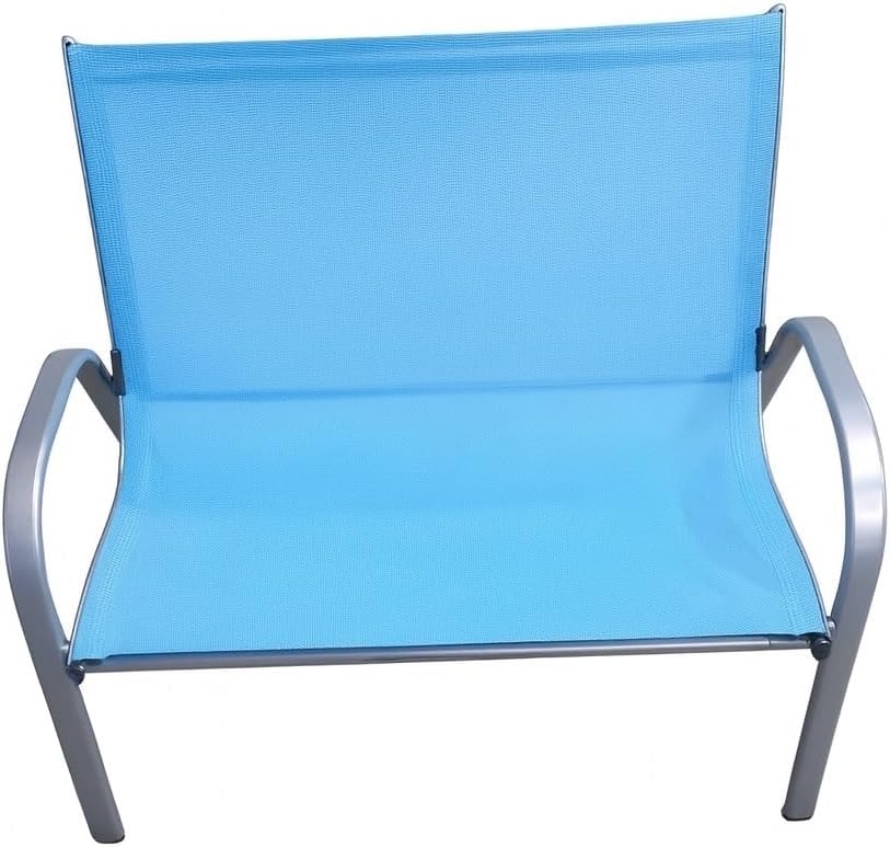 Hline Kinderbank Gartenbank für 2 Kinder 2-Sitzer Bank (Blau/Türkis) Blau /Türkis, Blau /Türkis
