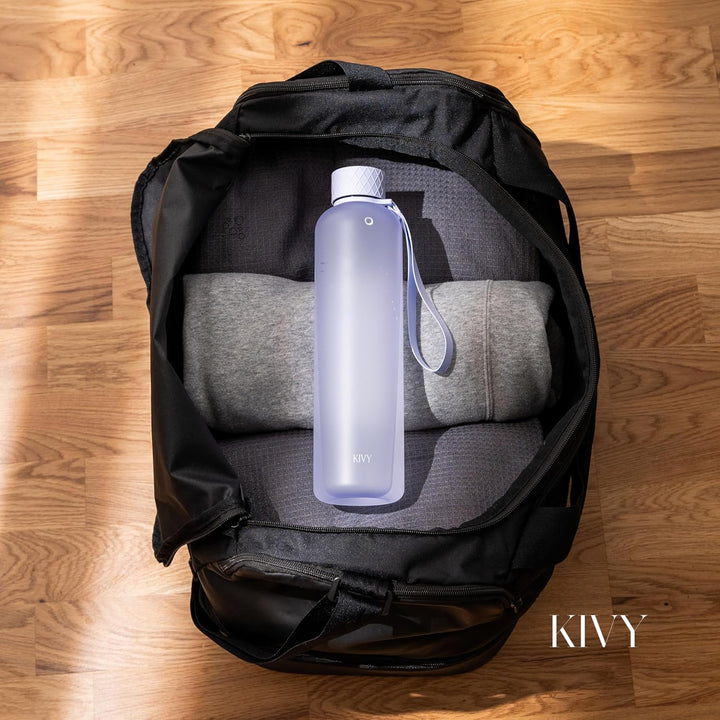 KIVY Trinkflasche 1l - Kohlensäure geeignet & Auslaufsicher - Für Sport, Schule & Büro - Sport Trink