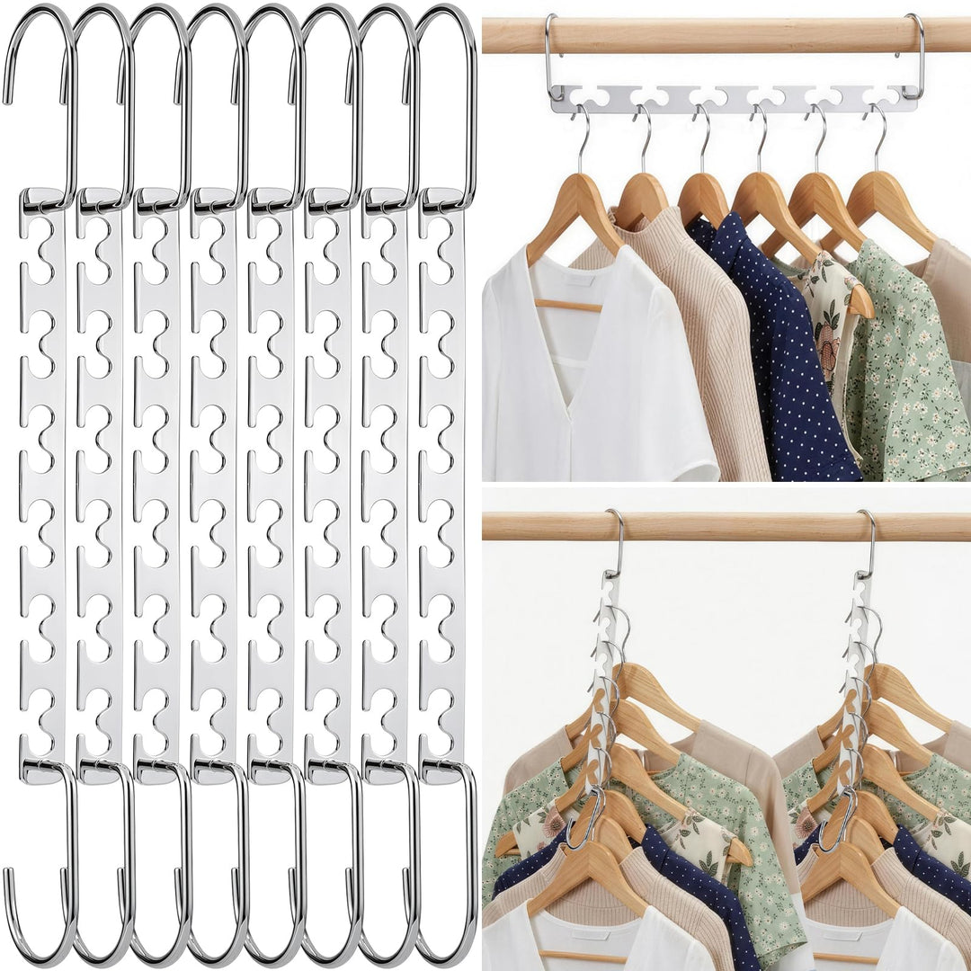 HOUSE DAY Kleiderbügel Platzsparende rutschfeste Schrank Organizer 20 Stück aus Metall für Schwere K