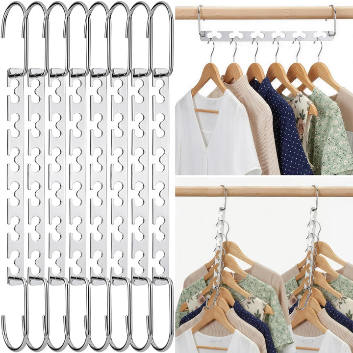 HOUSE DAY Kleiderbügel Platzsparende rutschfeste Schrank Organizer 20 Stück aus Metall für Schwere K