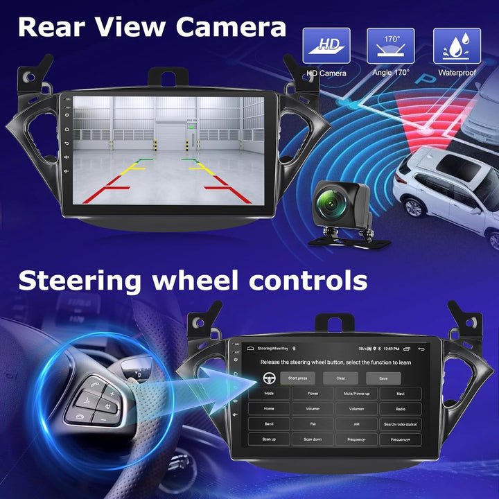 2G+64G Android 13 Autoradio für Opel Corsa 2015-2019/Opel Adam 2013-2016 mit Carplay Android Auto, 9