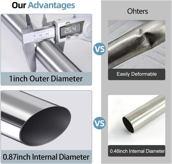 Hershii Gardinenstange ohne Bohren Erweiterbare Fenster Gardinenstange Kleiderbügelstange Ausziehbar