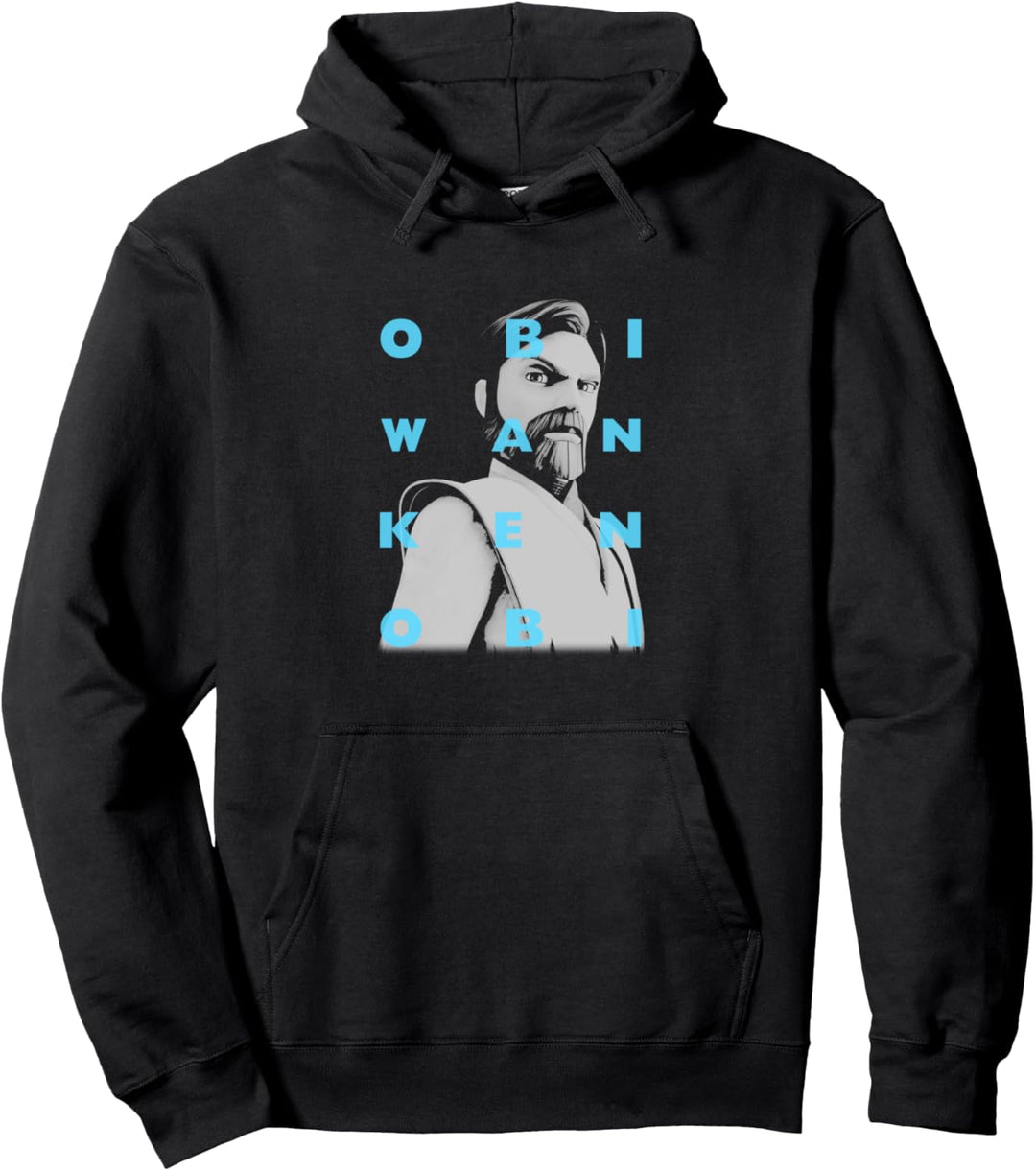 Star Wars: Clone Wars Obi-Wan Kenobi Text Overlay Pullover Hoodie