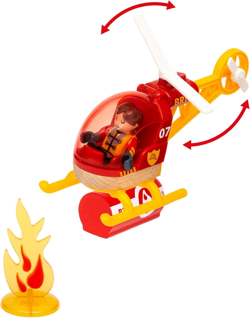 BRIO World 36025 Polizei und Feuerwehr Set Deluxe - Grosses Rettungskräfte-Set mit Polizeistation, F