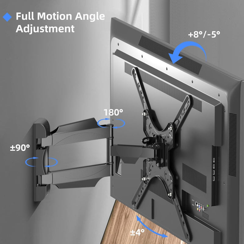 suptek TV Wandhalterung Schwenkbar Neigbar und Ausziehbar TV Halterung für 32-55 Zoll Fernseher Oder
