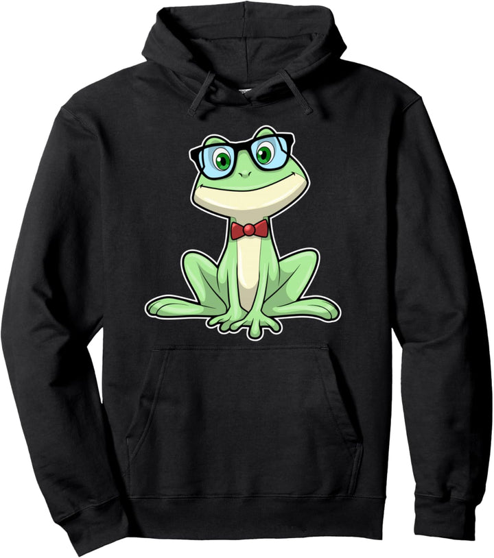 Frosch Nerd Brille Pullover Hoodie