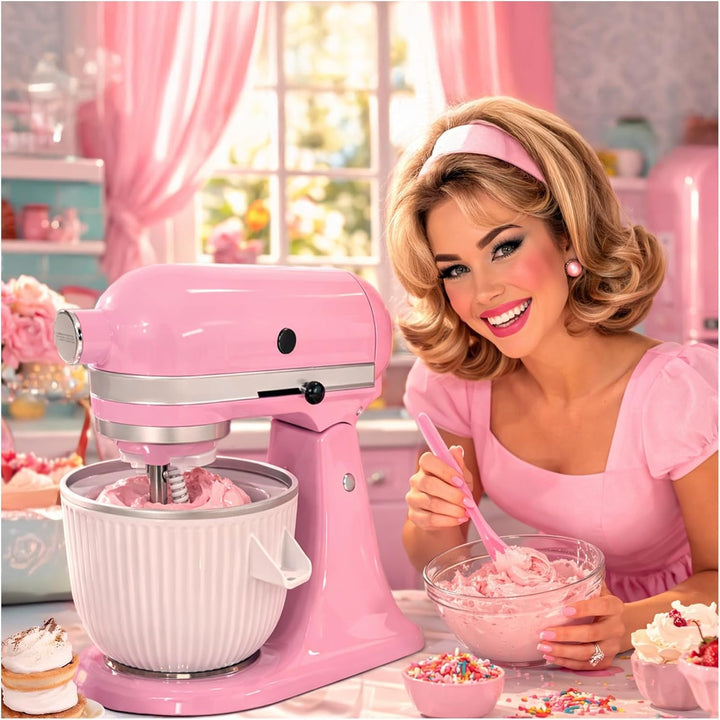 Eismaschinen-Aufsatz für KitchenAid StandMixer – Kompatibel mit KitchenAid 4,5QT, 5QT &amp; 6QT Tilt-Hea