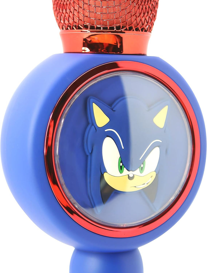 Sonic The Hedgehog Karaoke-Mikrofon mit kabellosem Lautsprecher und LED-Leuchten