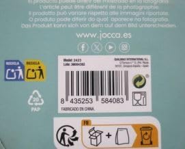 JOCCA Popcornbox aus Glas, 2,2 l, Silikon-Buttergitter, spülmaschinenfest, hohe Temperaturen, Gesund