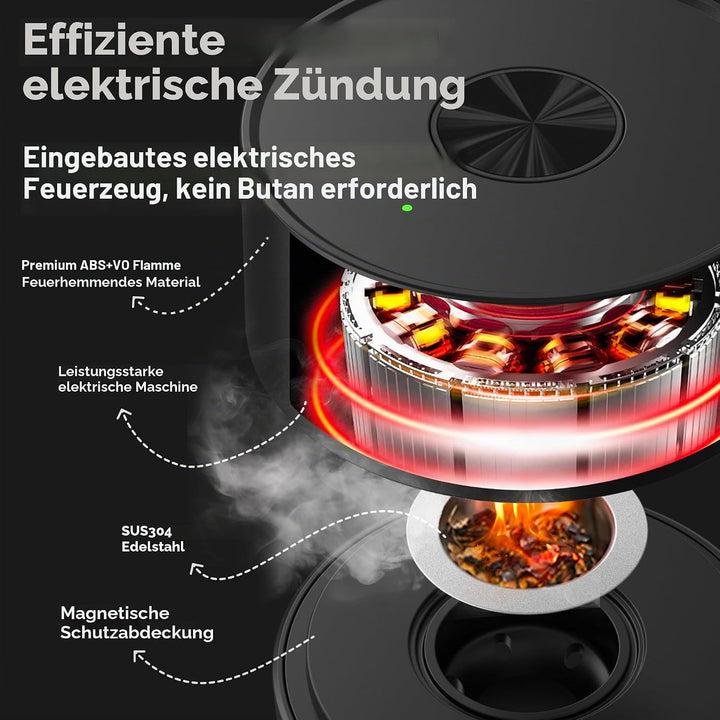 Elektrisches Whisky Smoker Set, Cocktail Smoker Kit mit 6 Holzspänen, Whiskey Smoker Kit Mit Eingeba