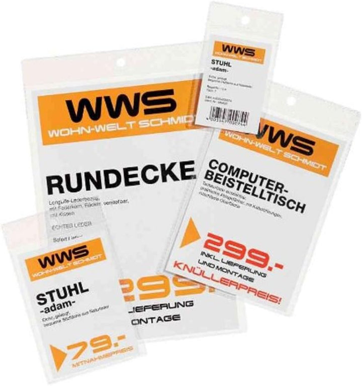 Durable Etikettenschutzhüllen, Format DIN A5, transparent, Pack. à 100 Stück, 229819, DIN A5