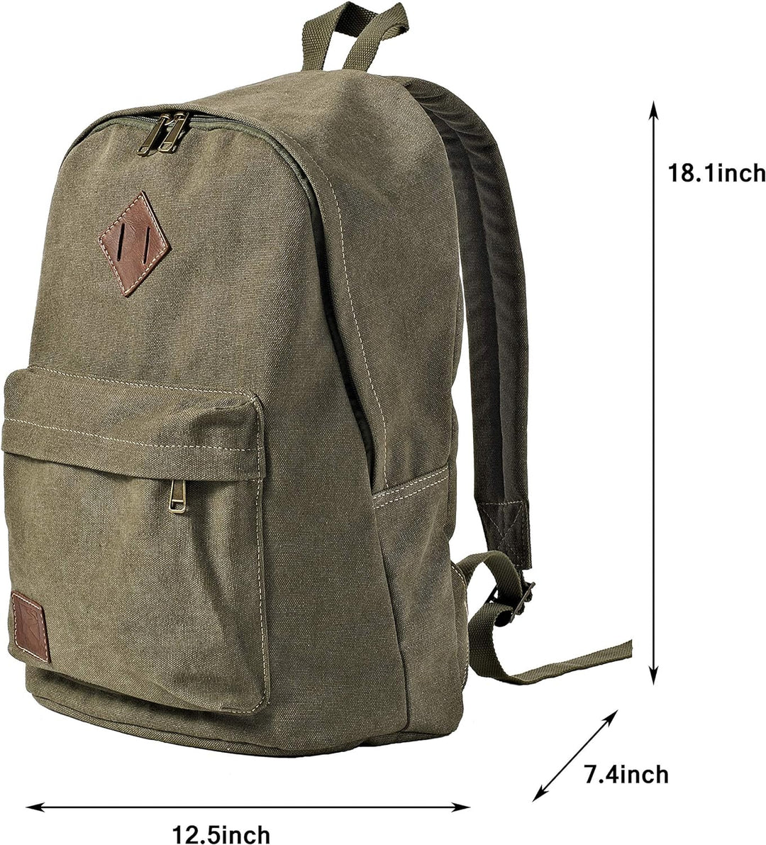 seemeroad Canvas Vintage Rucksack Ultraleichter und Lässiger Rucksäcke Laptop Daypack Schulrucksack