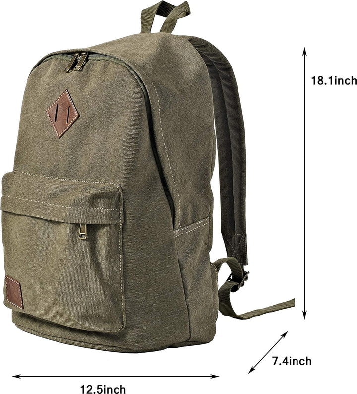 seemeroad Canvas Vintage Rucksack Ultraleichter und Lässiger Rucksäcke Laptop Daypack Schulrucksack