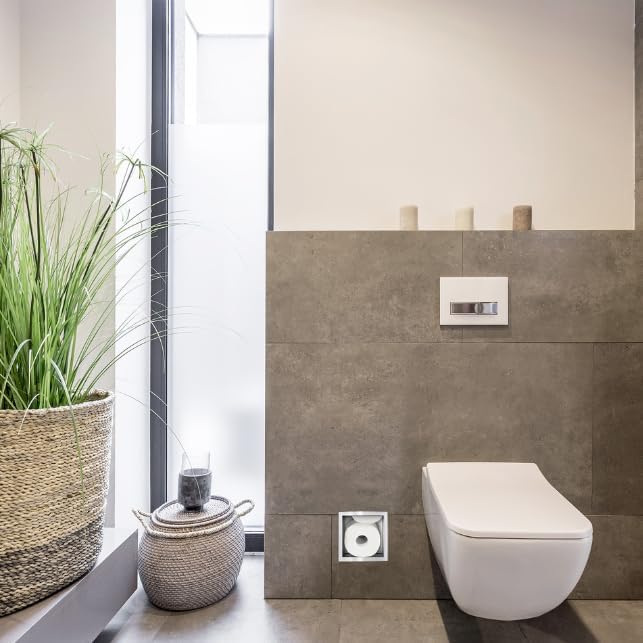 Balneo Toilettenpapierspender mit Magazin für 6 Rollen, Toilettenpapierhalter für Badzimmer, Install