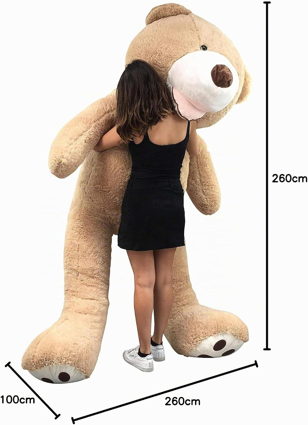 Bananair Riesiger XXL-Teddybär (100 bis 340 cm), weich, perfekt für Geburtstag, Weihnachten, Spielze