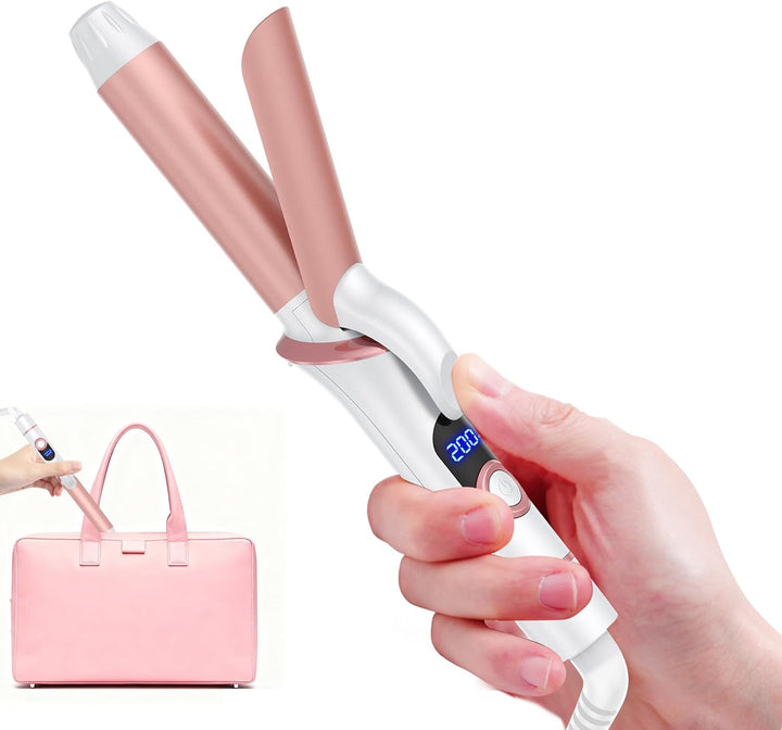 UKLISS Mini Lockenstab für Kurze Haare, 25mm Reise Lockenstab Kleine Locken, LCD Display 120-200℃, m