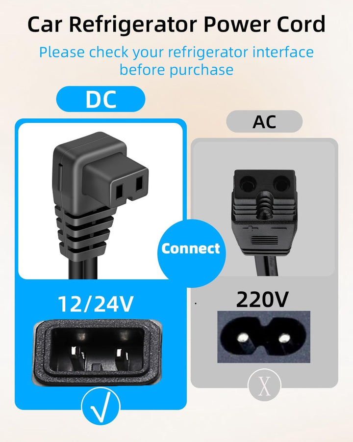GELRHONR XT60 auf 12V DC Auto Kühlbox Kabel14AWG, Robustes 12-Volt-Car Kühlschrank Netzteilkabel Por