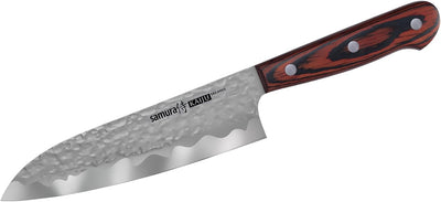 Samura KAIJU Profi Santokumesser ultra-scharf, gross, aus japanisch AUS 8 Stahl, gehämmert, 18cm Kli