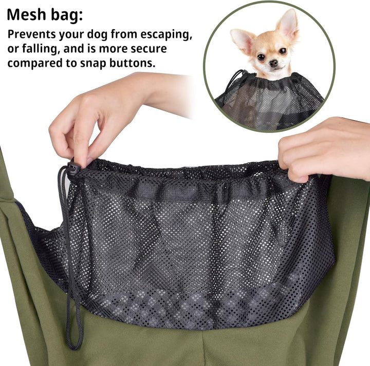 CUBY Hundetragetasche, Sommer Tragetücher Hunde, freihändiges atmungsaktives Mesh verstellbar für kl