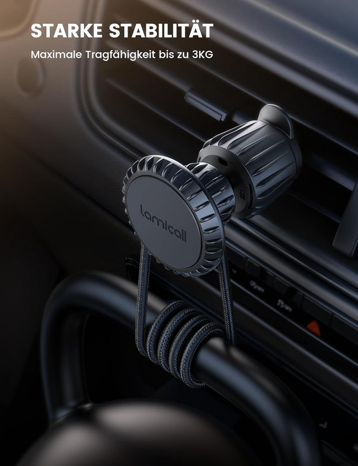 Lamicall Handyhalterung Auto Magnet, Handyhalter fürs Auto - 2026 Universal Lüftung KFZ Handy Autoha