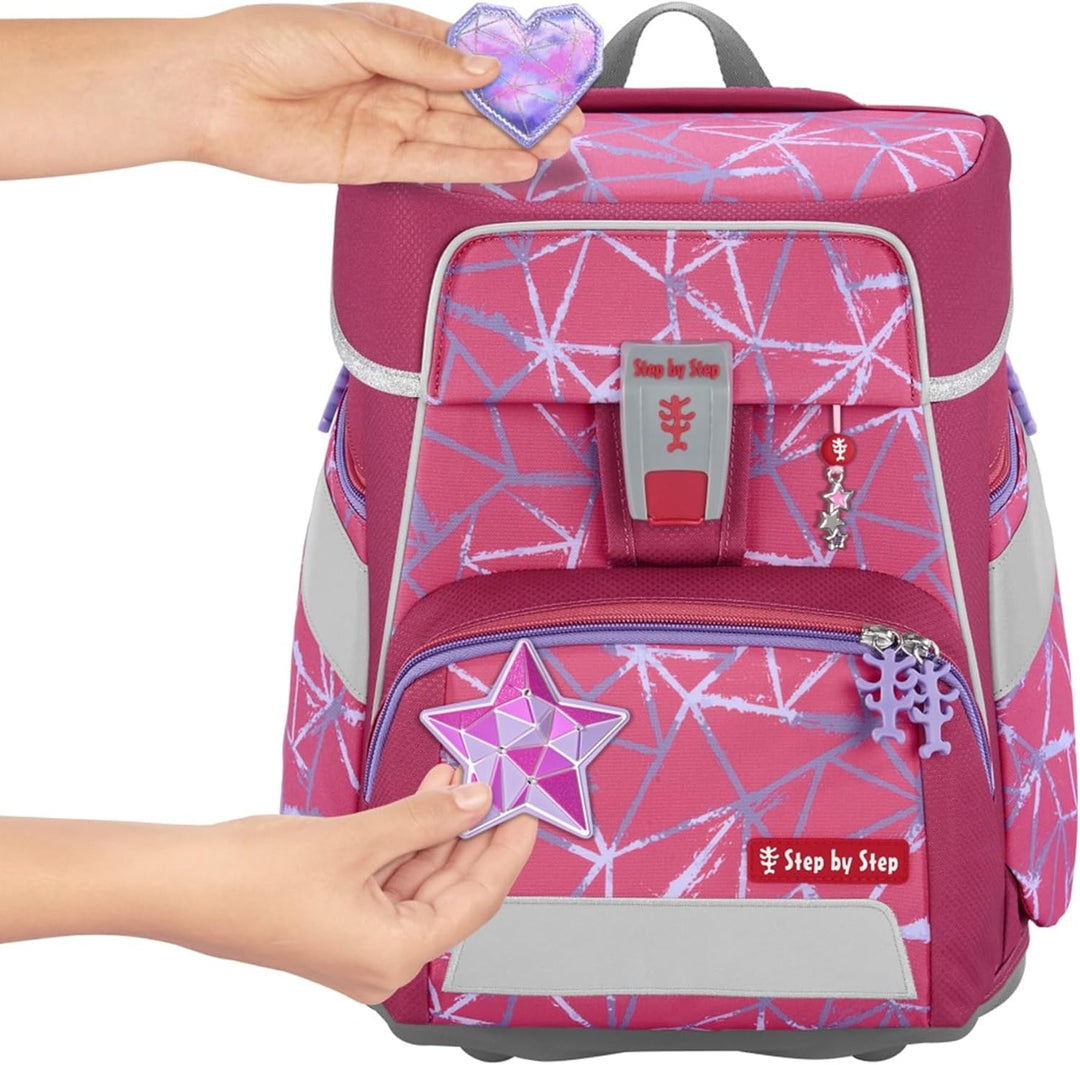 Step by Step Magic Mags „Star Stella“, 3-teilig, 2 Magnet-Applikationen und 1 Anhänger, Stern, Herz,