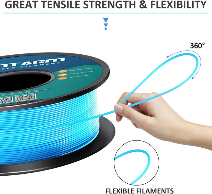 GIANTARM PLA Filament 1.75mm,3D Drucker Filament PLA 1kg,MaBgenauigkeit +/- 0,02mm,3D-Druckmateriali