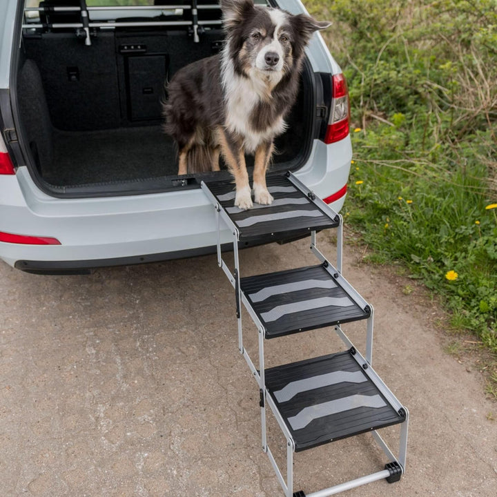 Trixie 3-stufige Klappstufen, Aluminium/Kunststoff/TPR, Breite 37 cm/Höhe bis zu 57 cm/DE A size, A