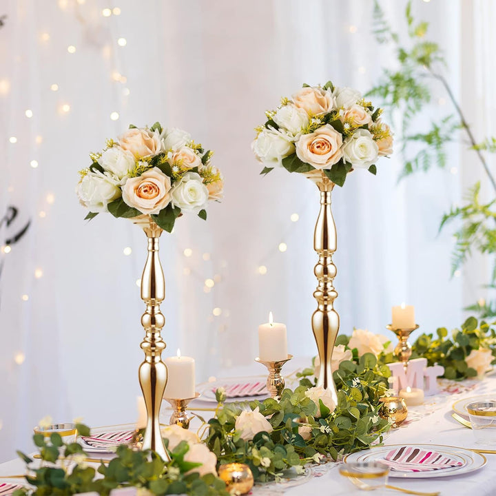 Sziqiqi 2Pcs 50 cm Höhe Metall Kerzenhalter Kerze ständer Hochzeit Mittelpunkt Event Road führen Flo