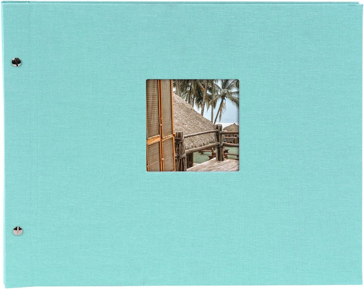 goldbuch 28507 Schraubalbum mit Fensterausschnitt, Bella Vista Trend, 39 x 31 cm, Fotoalbum mit 40 s