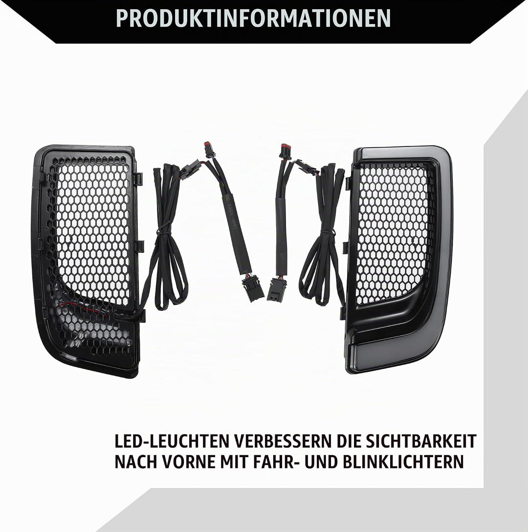 X AUTOHAUX Motorrad LED Verkleidung Untere Gitter Blinker Licht für Harley