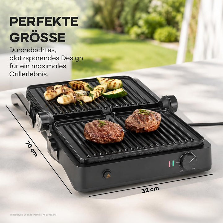 SEVERIN SEVINI Lite, Kontaktgrill für Fleisch, Fisch &amp; Gemüse, Keramikbeschichteter Sandwich-Maker f
