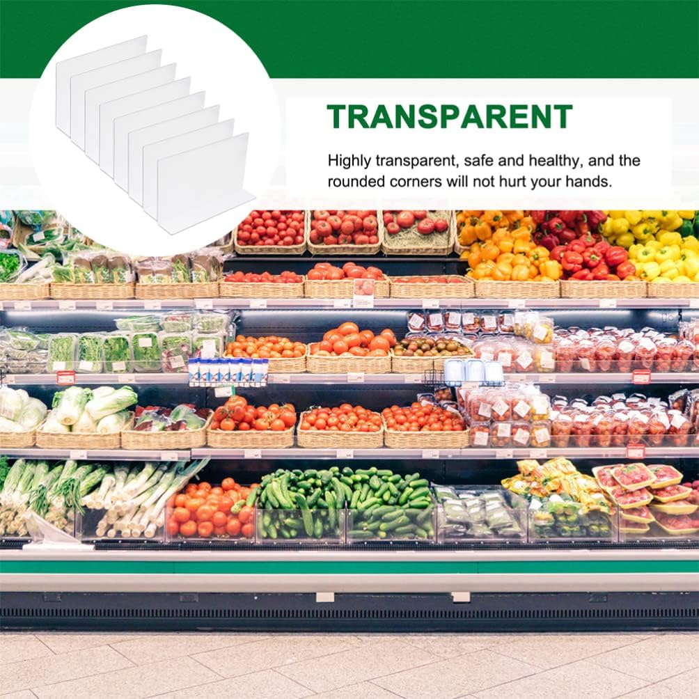 DOITOOL 8 Transparente Acryl-Regalteiler Für Schrankorganisation L-Förmige Klare Regalteiler Für Küc