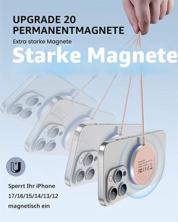 für MagSafe Ladegerät iPhone mit 20W Schnelles Adapter, Wireless Charger induktive ladestation für i