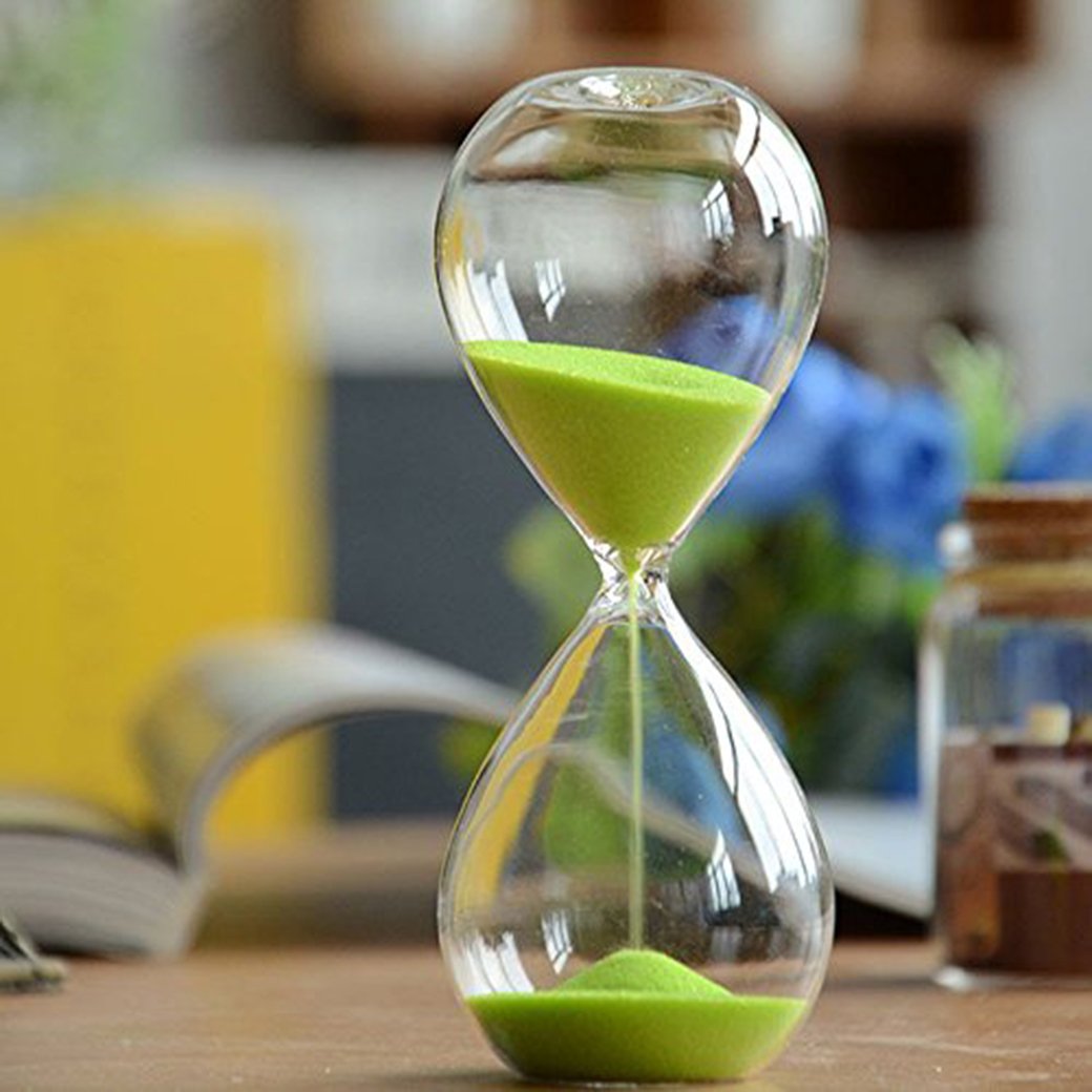 Sanduhr, farbig, Glas, Geburtstag 10 Minutes grün, 10 Minutes Grün