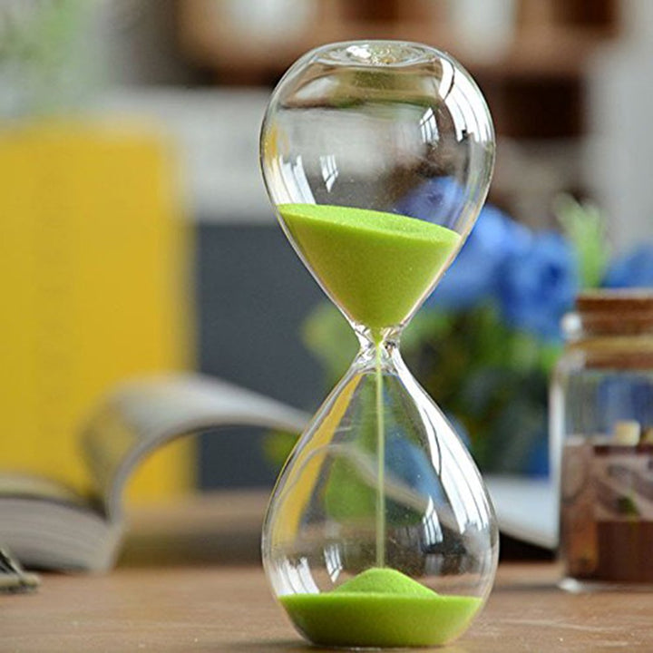 Sanduhr, farbig, Glas, Geburtstag 10 Minutes grün, 10 Minutes Grün