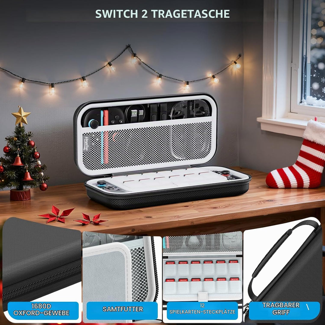 HEYSTOP Switch 2 Tasche für Nintendo Switch 2 Zubehör Set mit Switch 2 Tragetasche, Switch 2 Schutzh